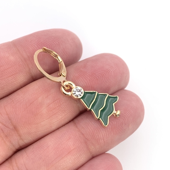 Mismatched Christmas Tree and Glove Earrings - Picture 3 of 5